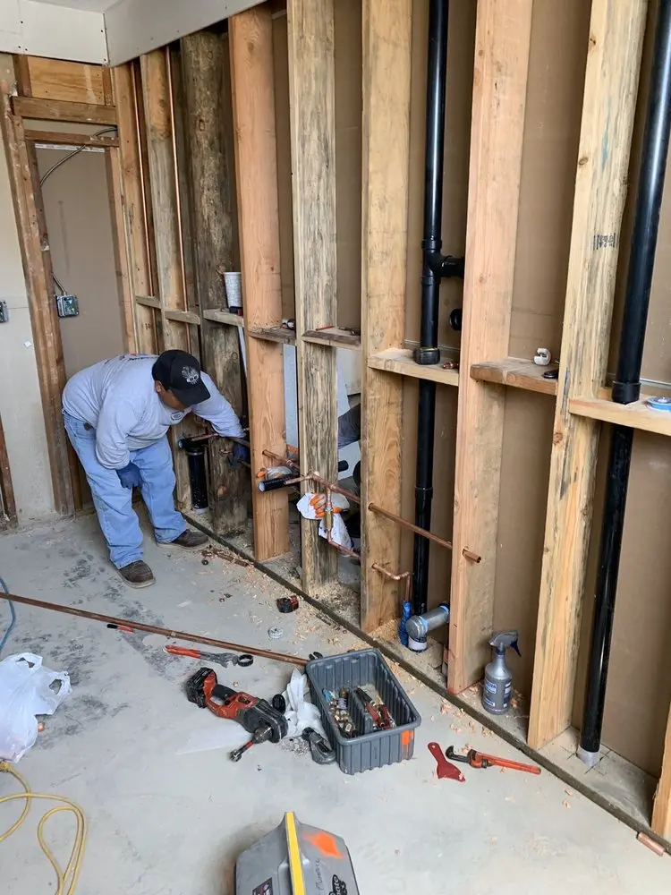 Commercial rough-in plumbing for Gas Line Repair in Watertown